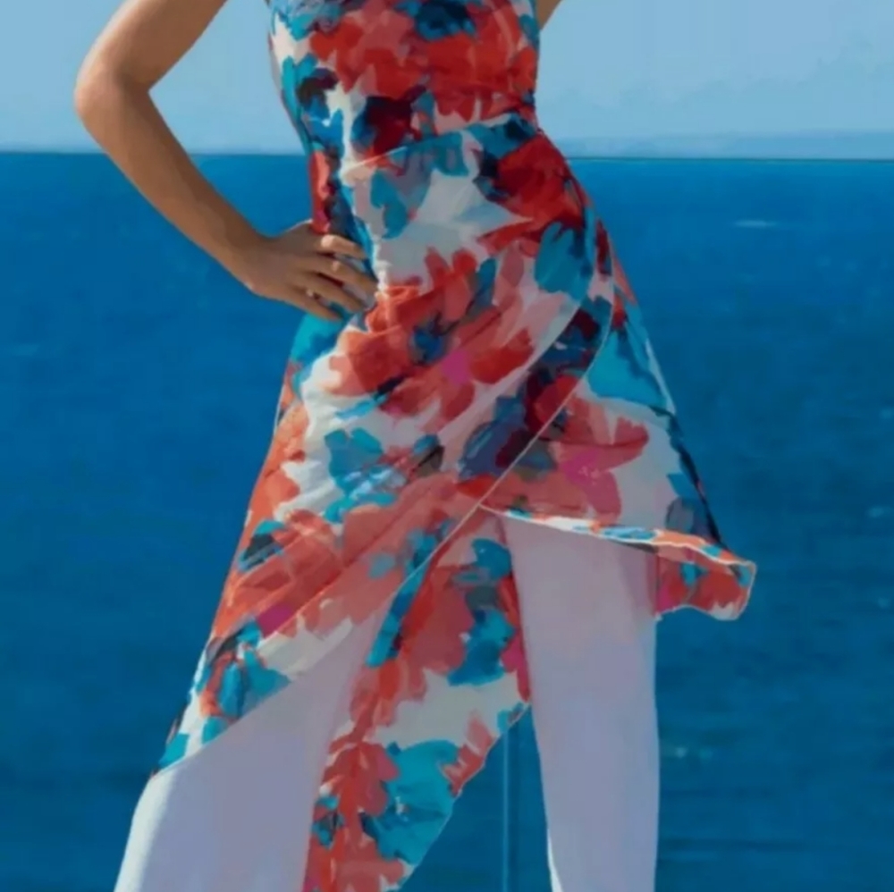 Joseph Ribkoff Floral Strapless Jumpsuit SIZE 8